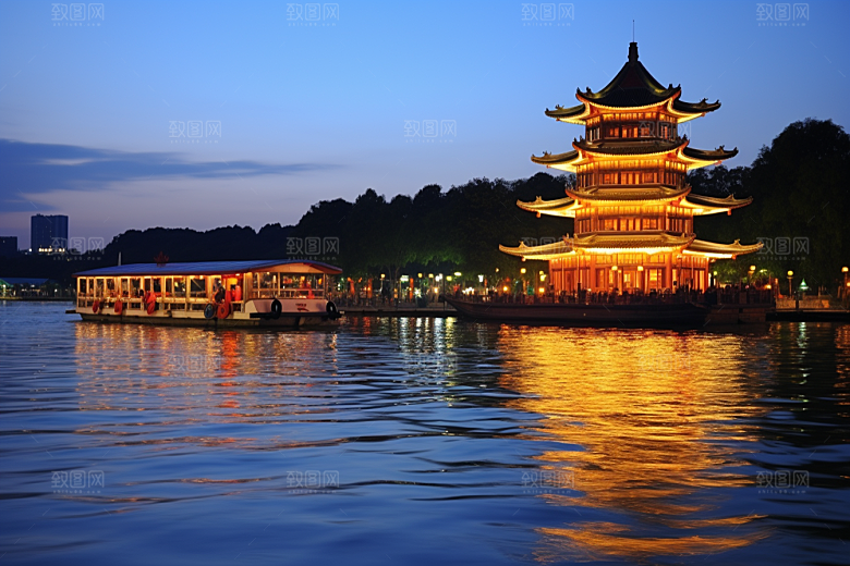 桂林山水漓江旅游摄影图