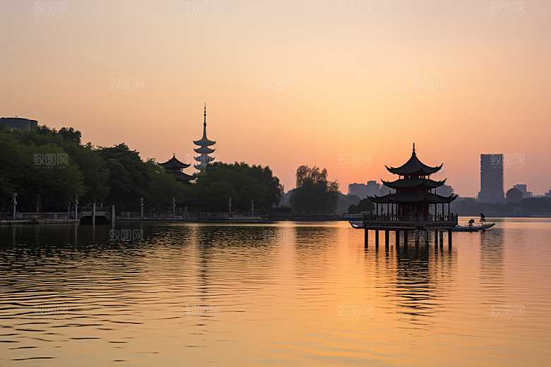 桂林山水漓江河流摄影图