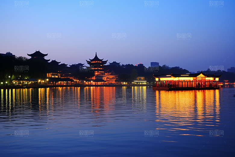 桂林山水旅行喀斯特地貌摄影图