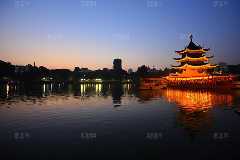 桂林山水河流旅行摄影图