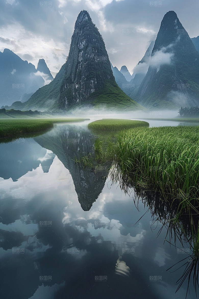 桂林山水精致唯美摄影图
