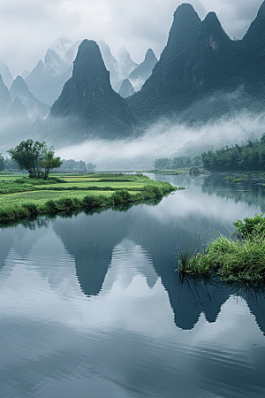 桂林山水风光旅行摄影图