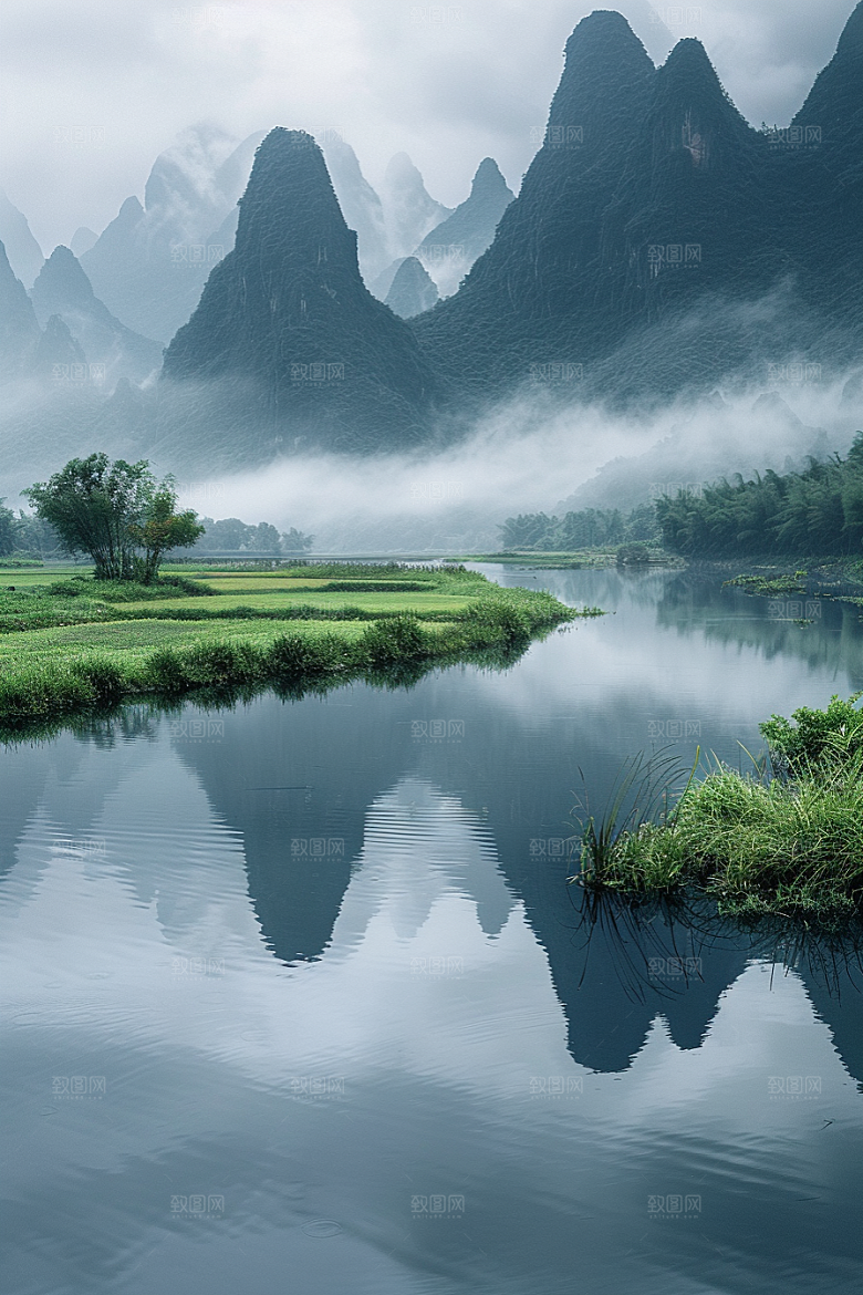 桂林山水风光旅行摄影图