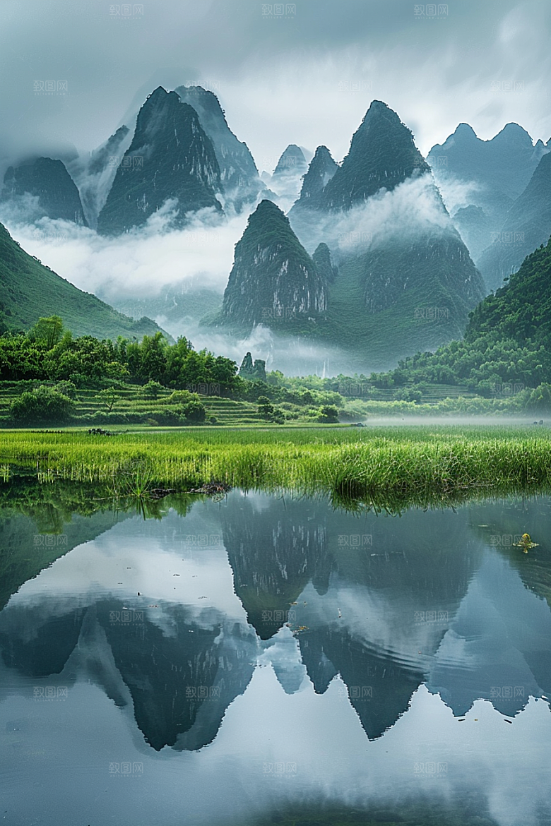桂林山水唯美山川摄影图