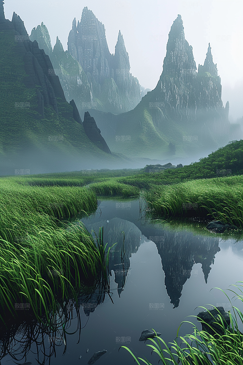 桂林山水阳朔精致摄影图