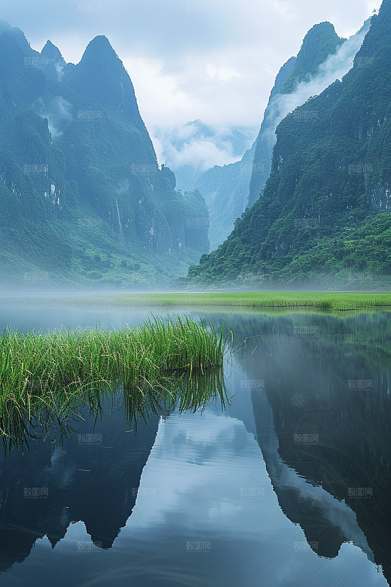 桂林山水旅游漓江摄影图