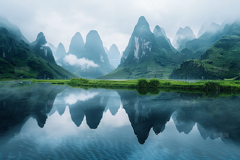 桂林山水唯美自然摄影图