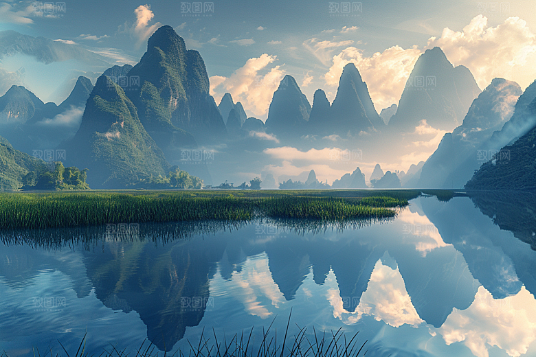 桂林山水广西精致摄影图