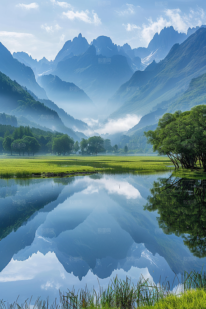 桂林山水河流大气摄影图