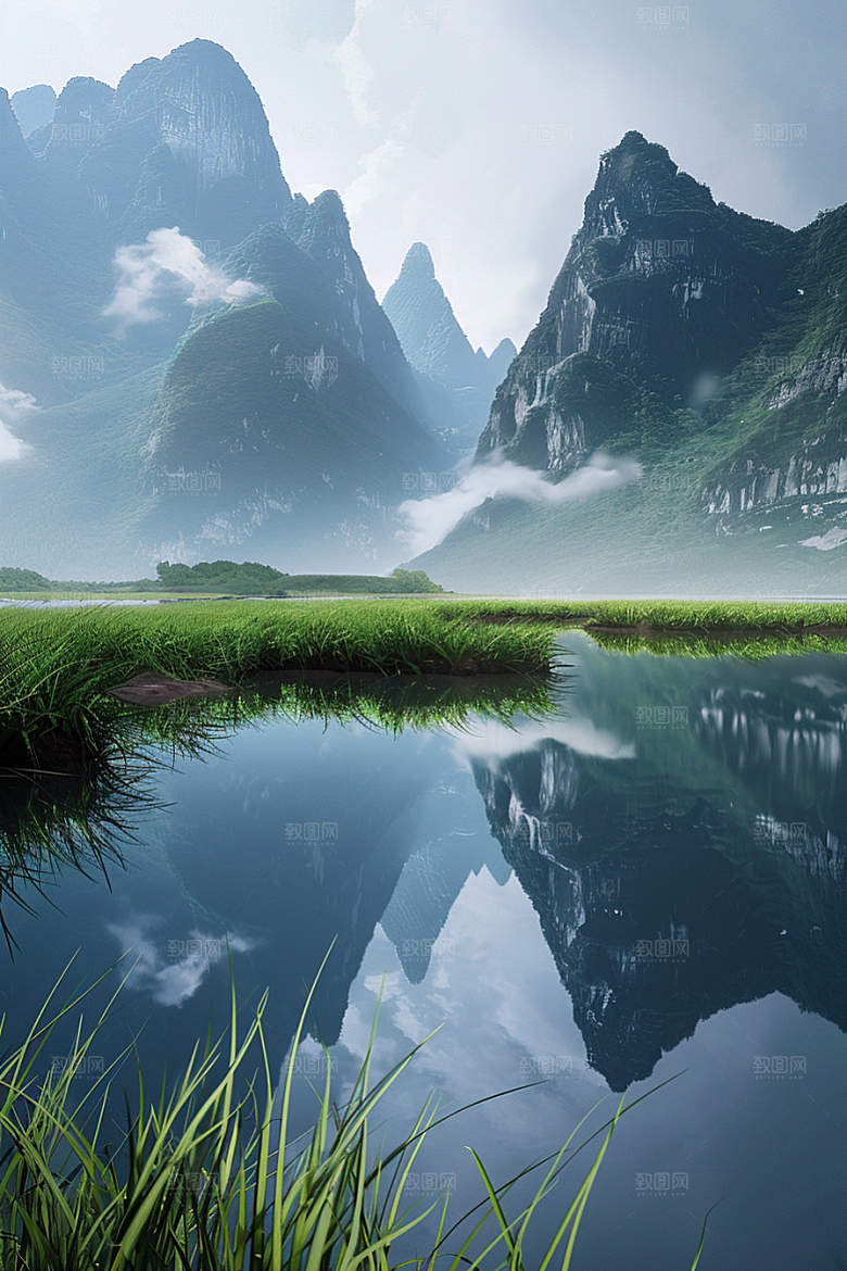 桂林山水旅行唯美摄影图