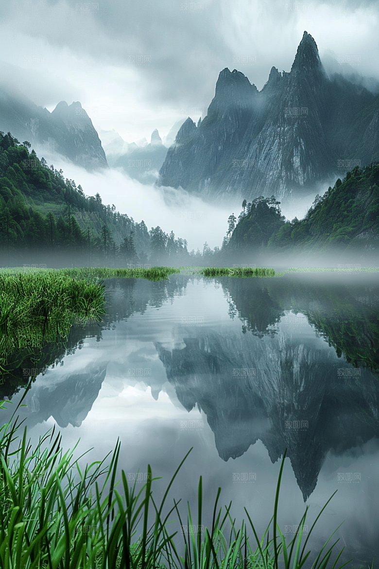 桂林山水精致河流摄影图