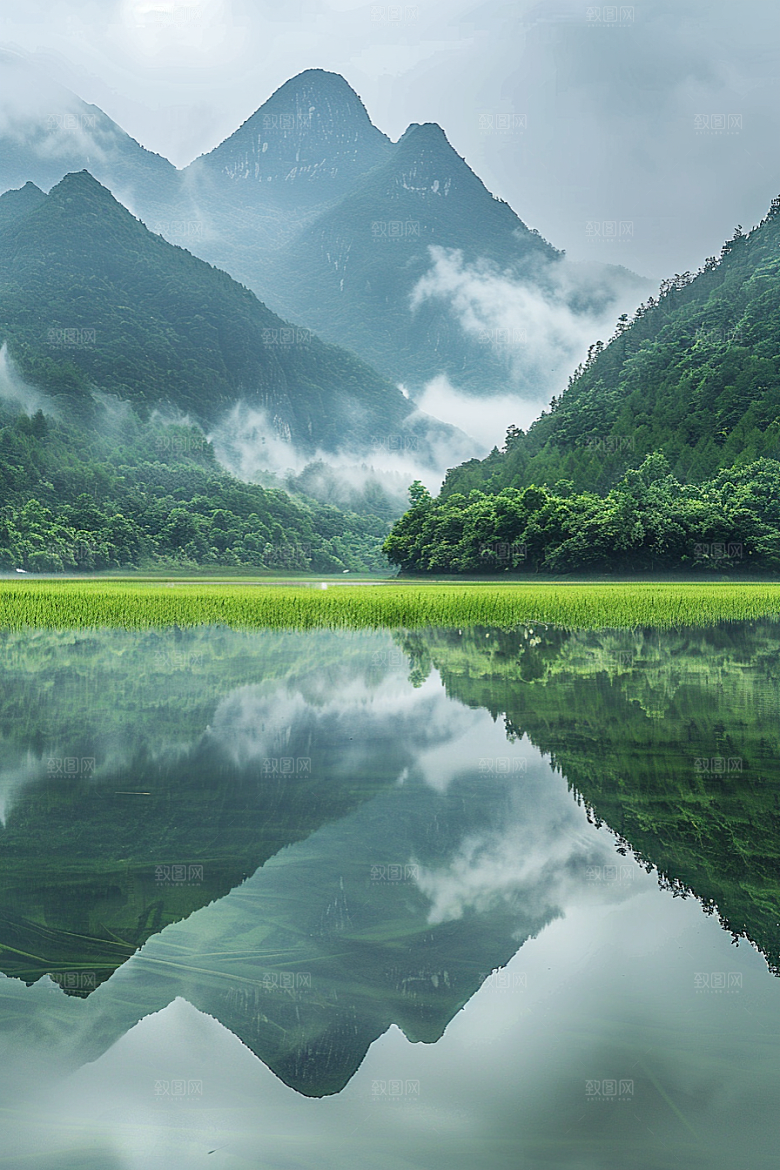 桂林山水广西阳朔摄影图