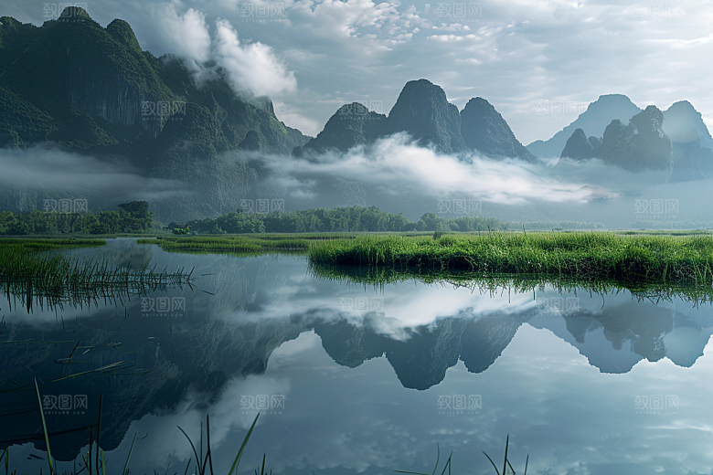 桂林山水自然旅游摄影图
