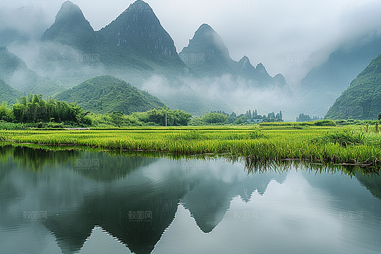 桂林山水广西精致摄影图