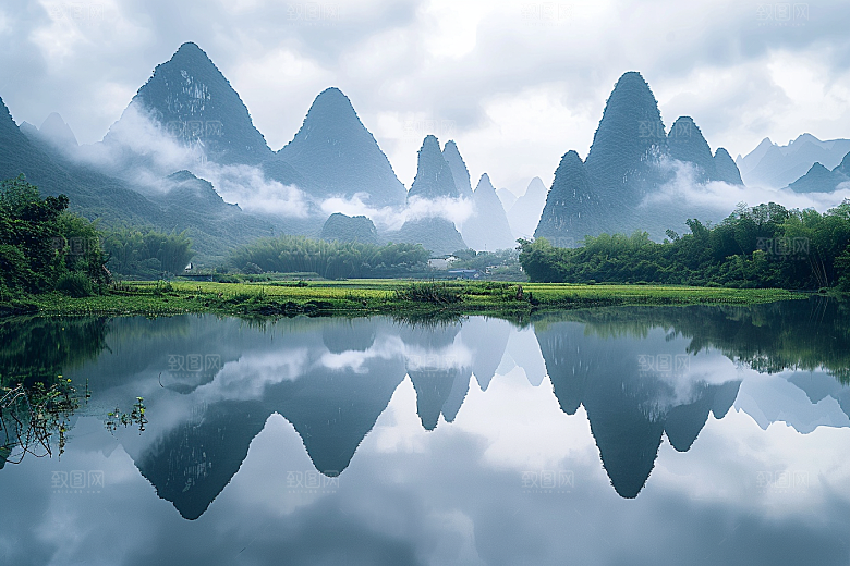 桂林山水精致自然摄影图