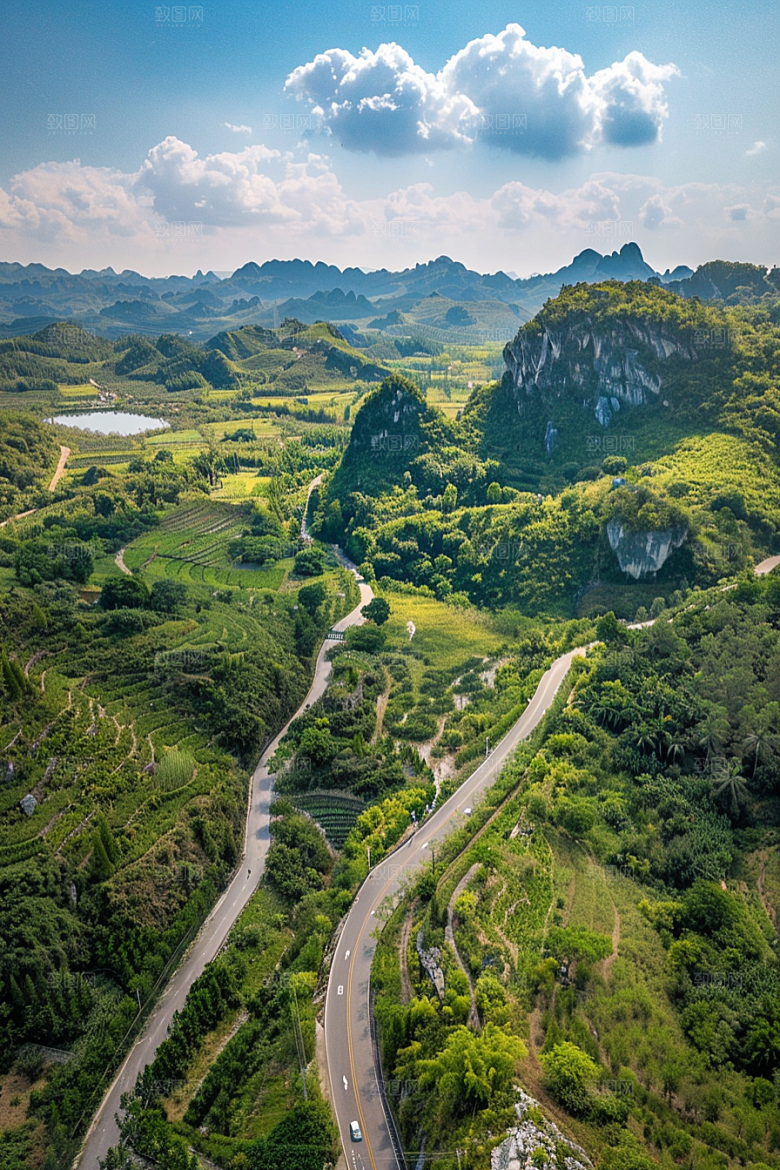 桂林山水阳朔高清摄影图