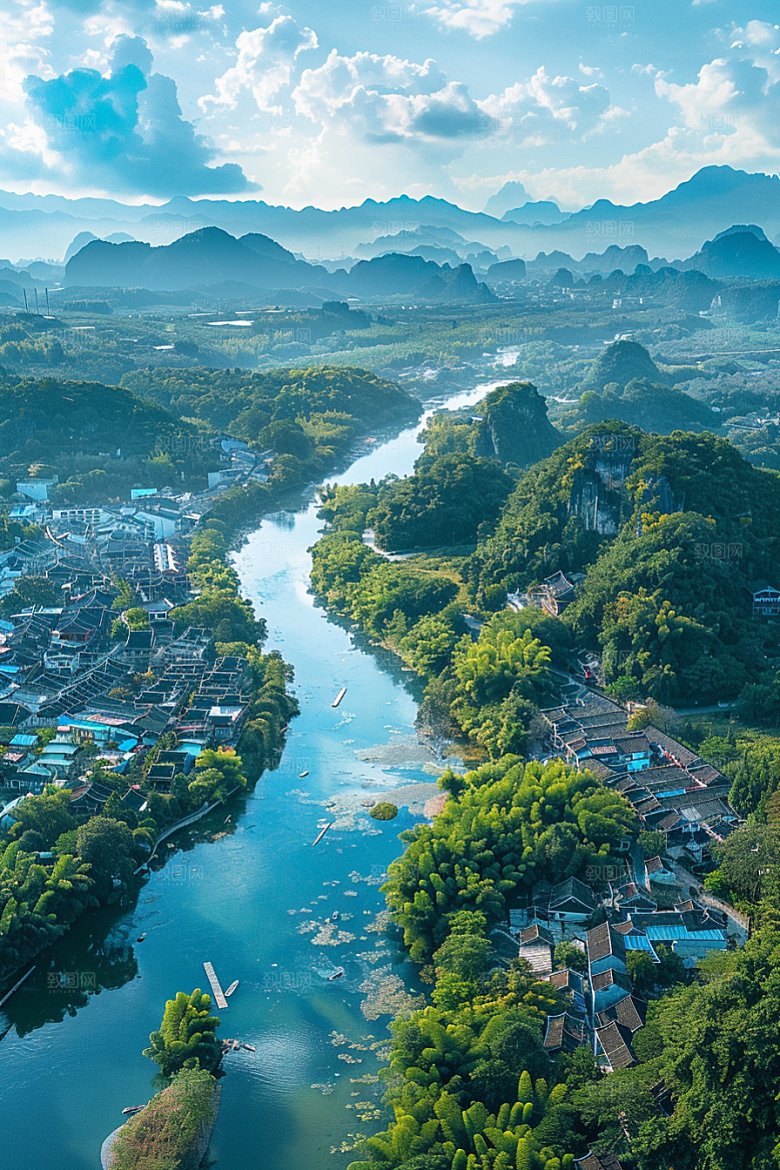桂林山水阳朔旅游摄影图