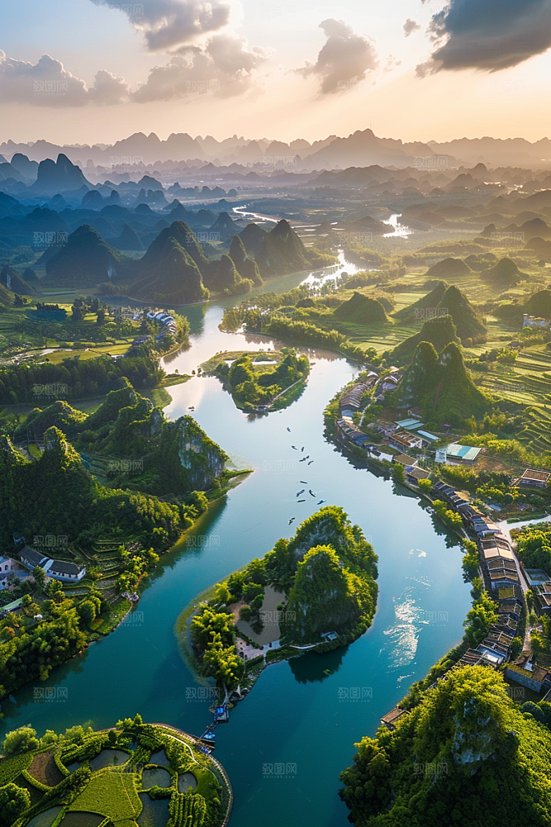 桂林山水广西高清摄影图