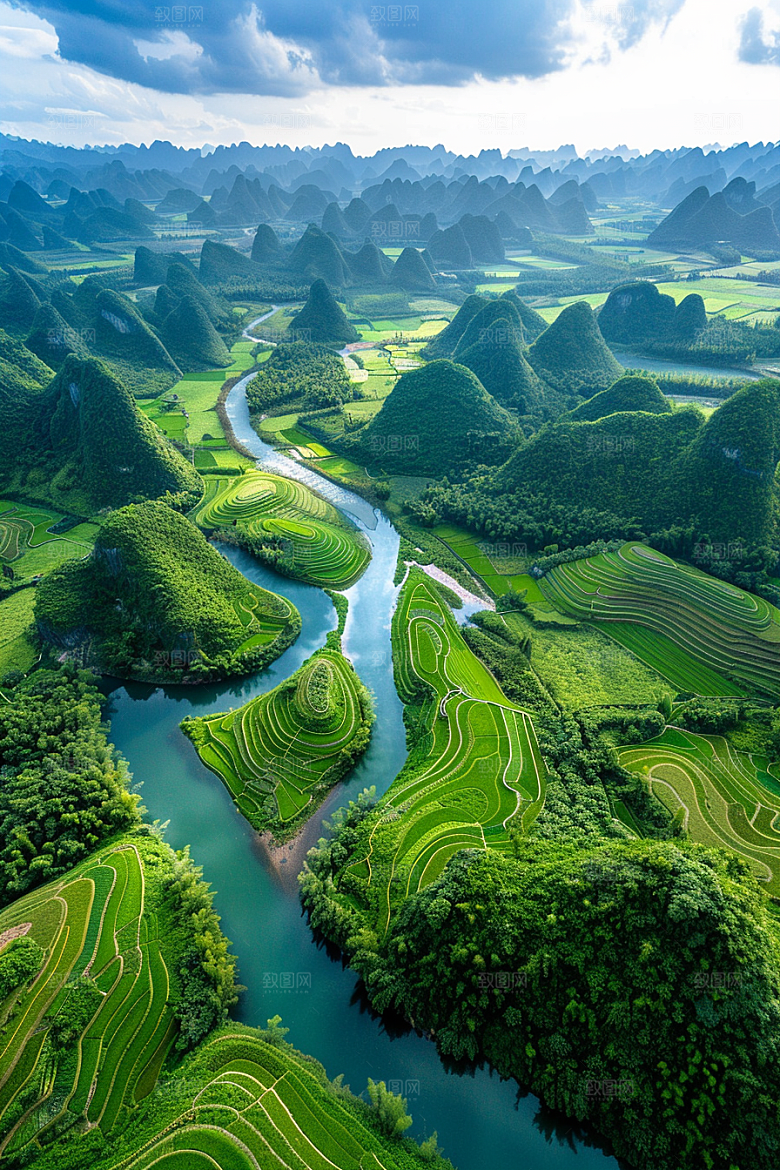 桂林山水精致旅行摄影图