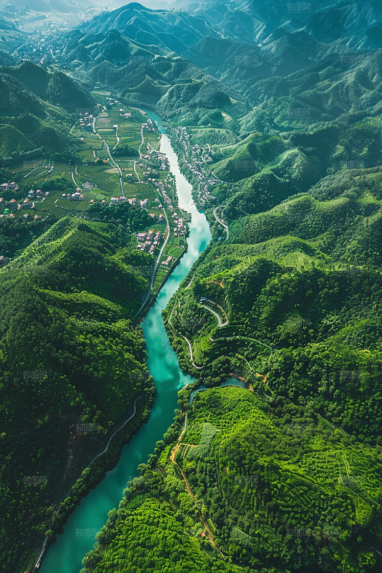 桂林山水旅行漓江摄影图