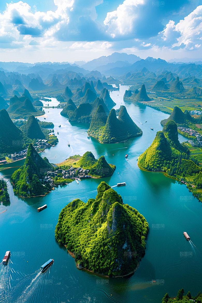 桂林山水旅行风光摄影图