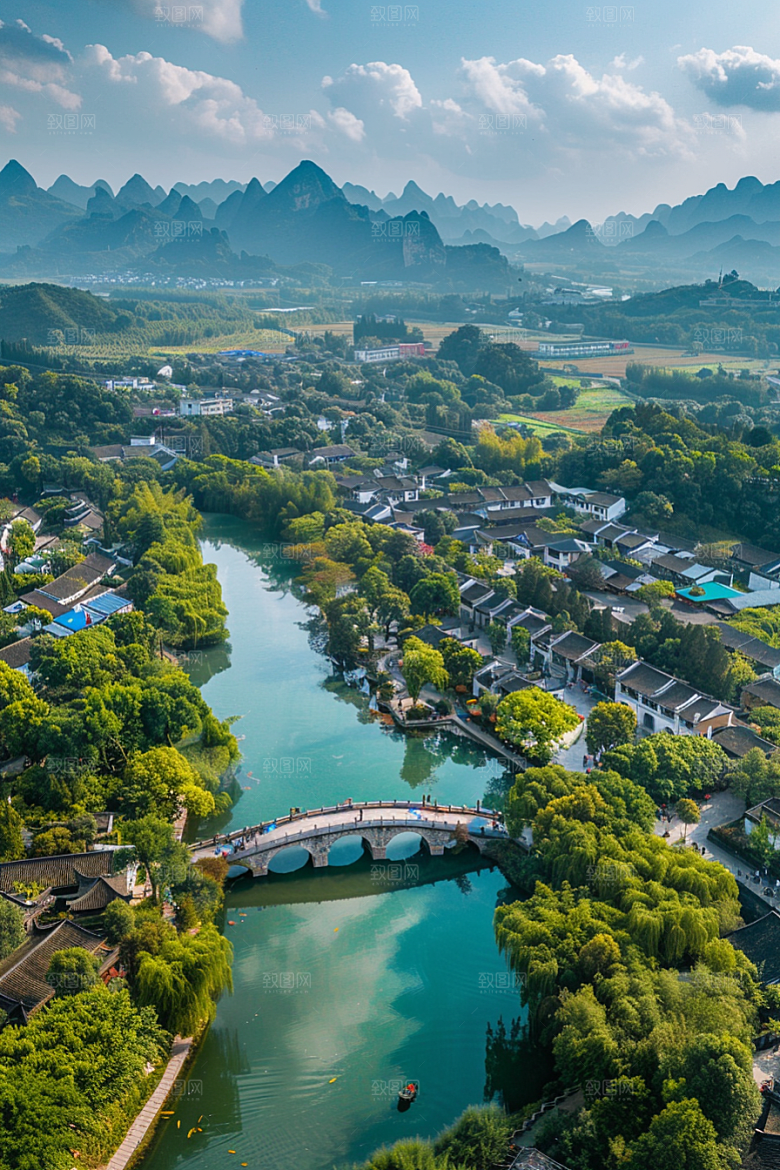 桂林山水漓江旅游摄影图