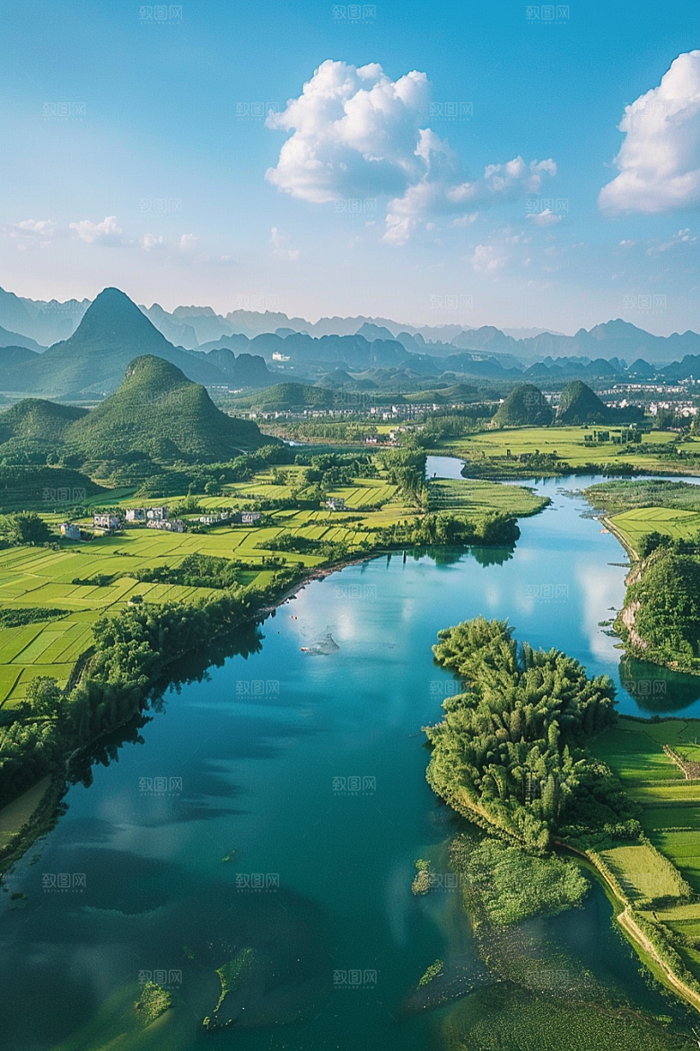 桂林山水唯美阳朔摄影图