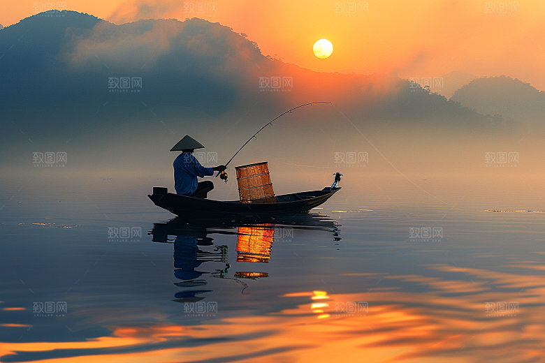 桂林山水精致河流摄影图