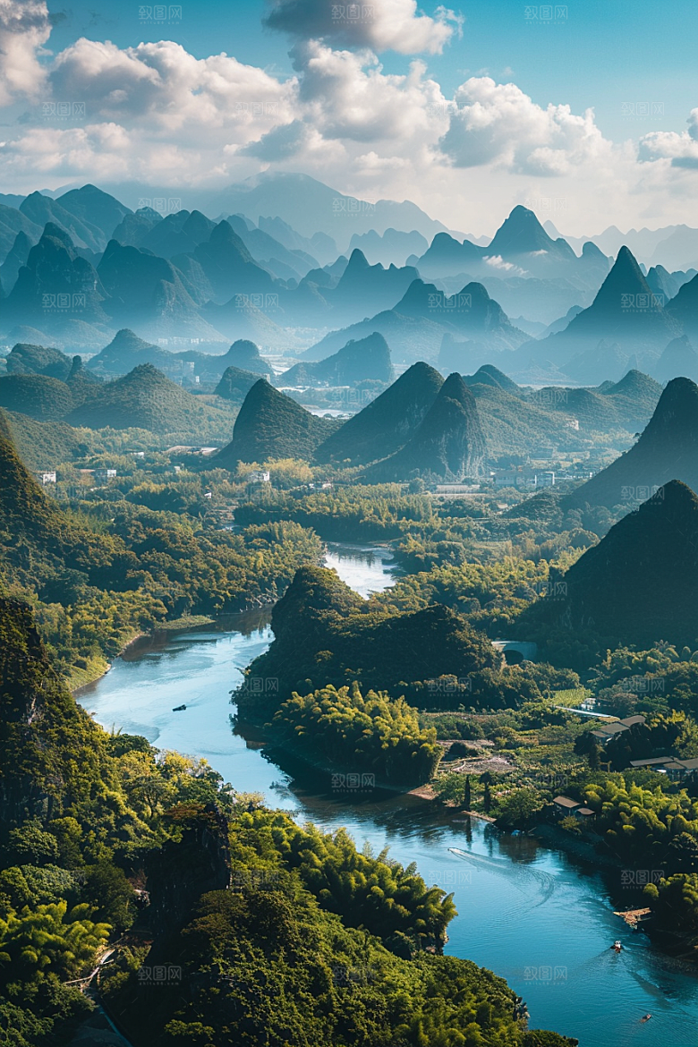 桂林山水旅游山川摄影图