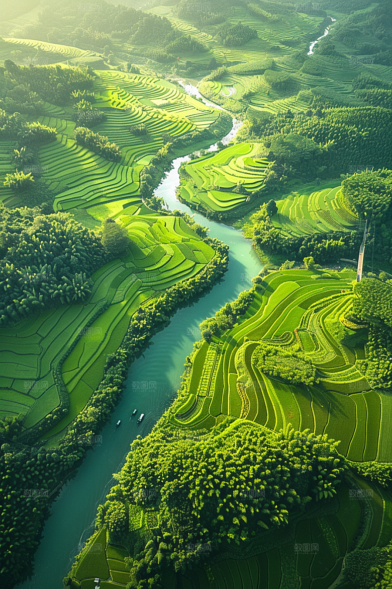 桂林山水风光河流摄影图
