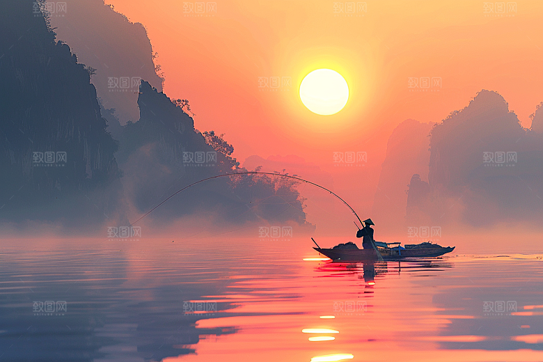 桂林山水旅游精致摄影图