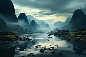 桂林山水山川唯美摄影图