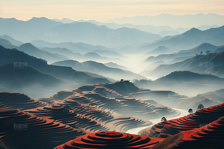 桂林山水漓江风光摄影图