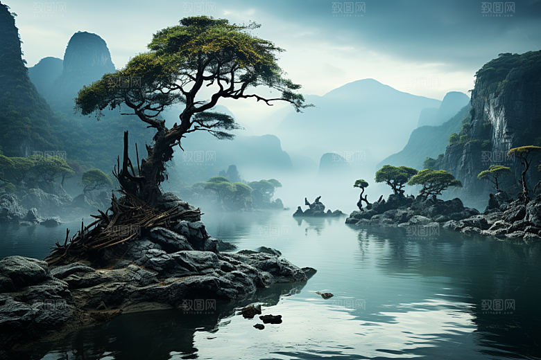 桂林山水风光高清摄影图