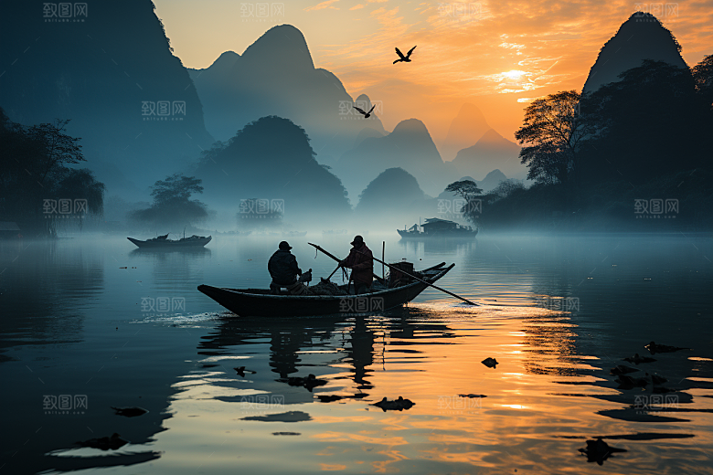 桂林山水风光唯美摄影图