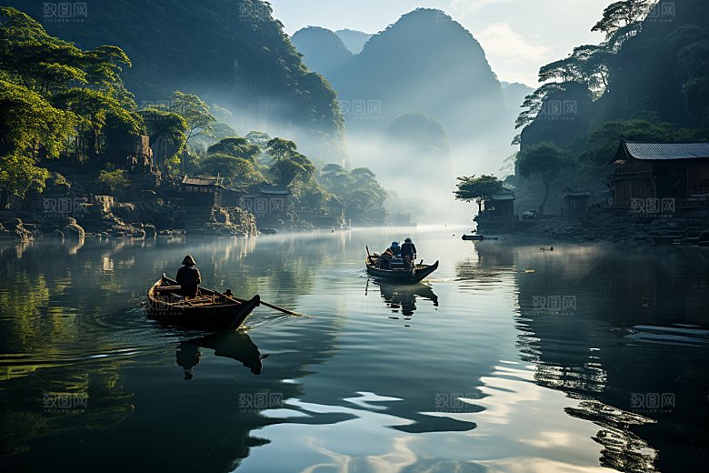 桂林山水大气广西摄影图