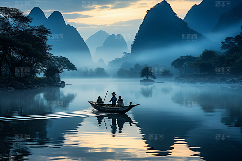 桂林山水自然大气摄影图