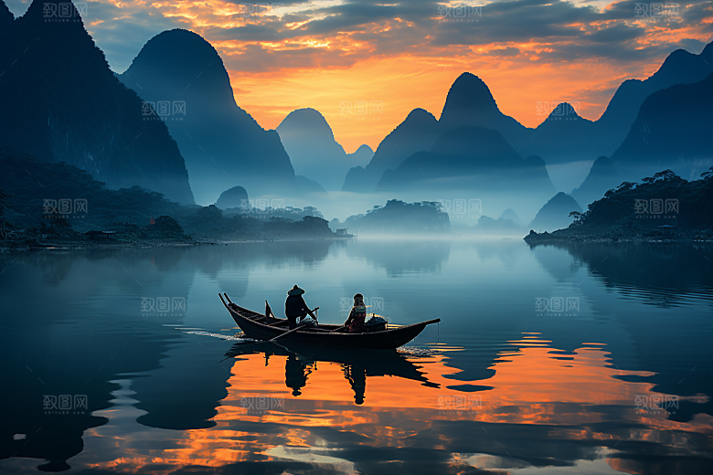 桂林山水精致风光摄影图