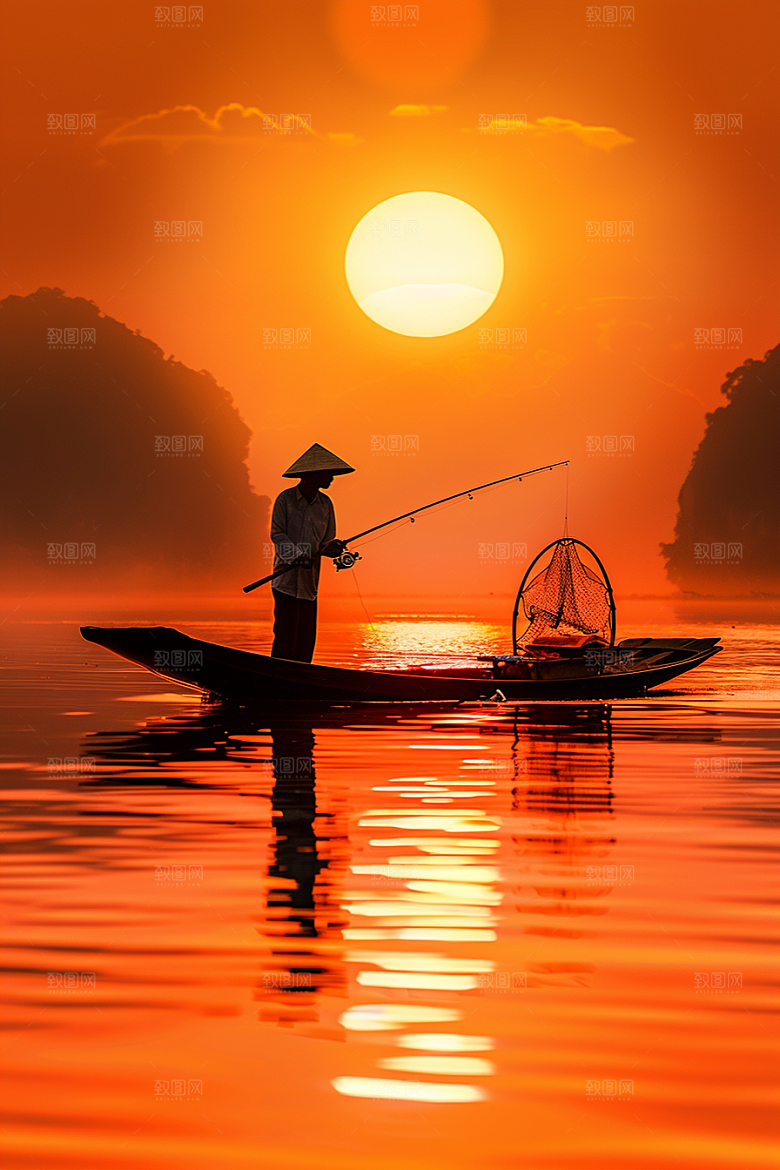 桂林山水喀斯特地貌旅游摄影图