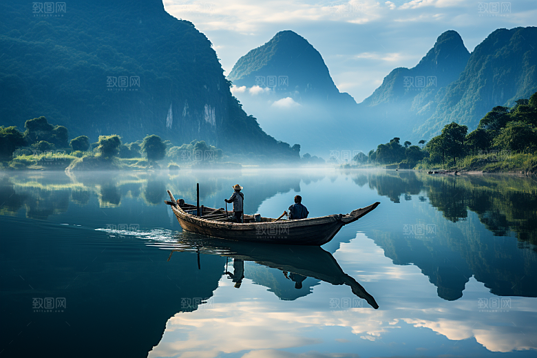 桂林山水旅行唯美摄影图