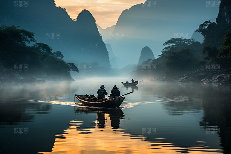 桂林山水风光精致摄影图