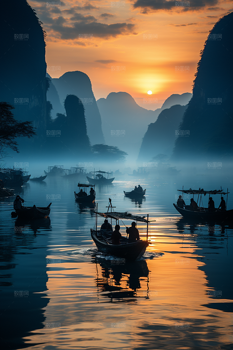 桂林山水阳朔精致摄影图