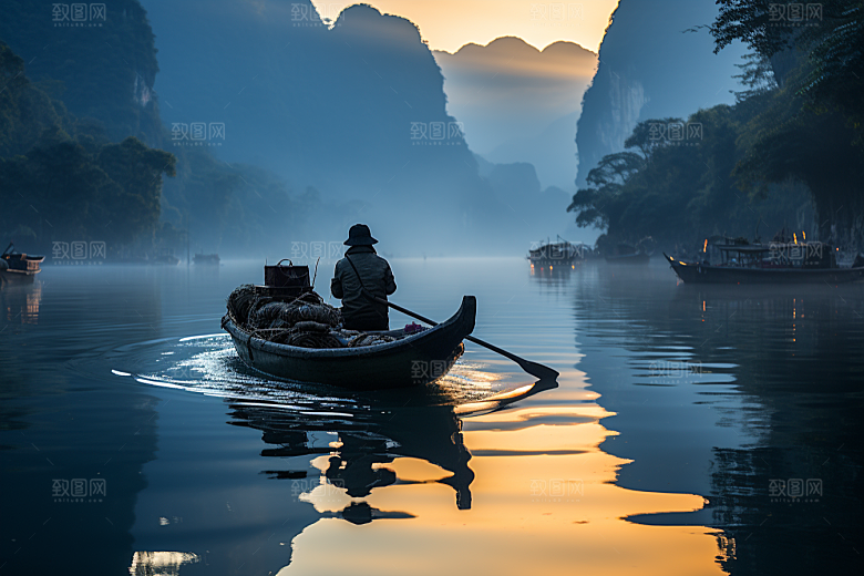 桂林山水自然广西摄影图