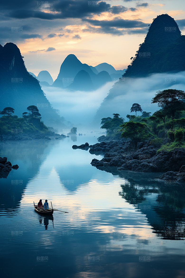 桂林山水唯美旅行摄影图