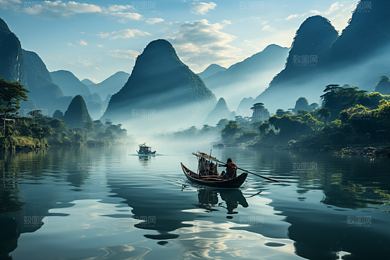 桂林山水广西精致摄影图