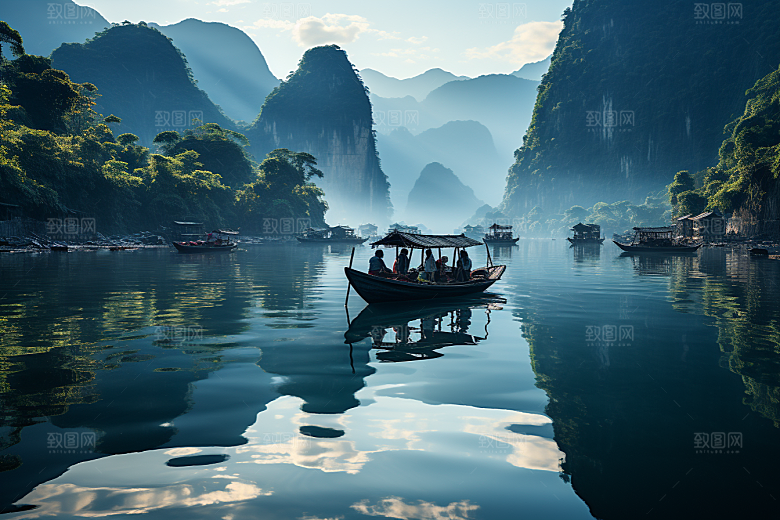 桂林山水旅游精致摄影图