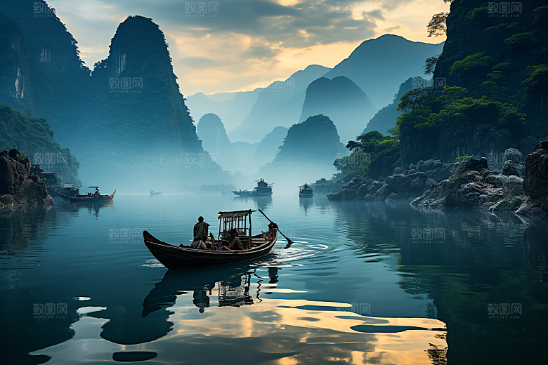 桂林山水旅游自然摄影图