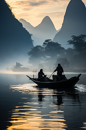 桂林山水精致旅行摄影图