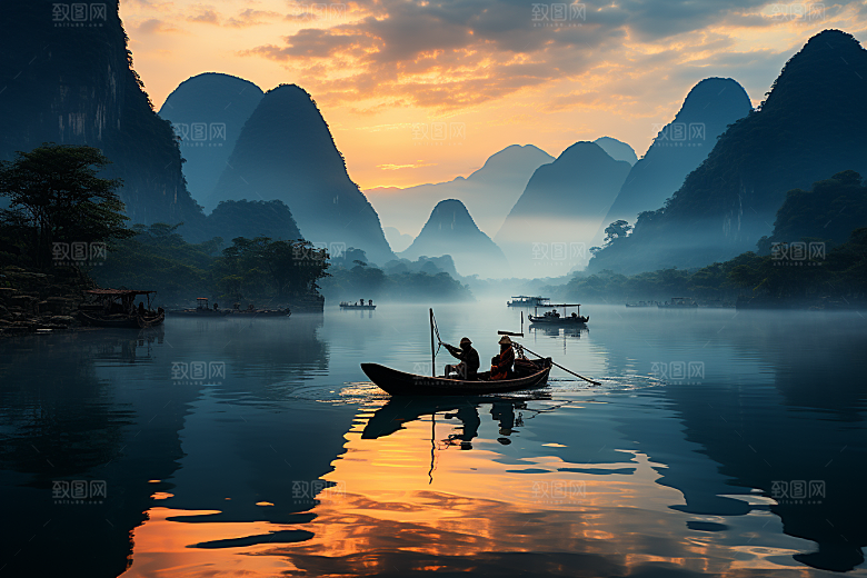 桂林山水旅游唯美摄影图