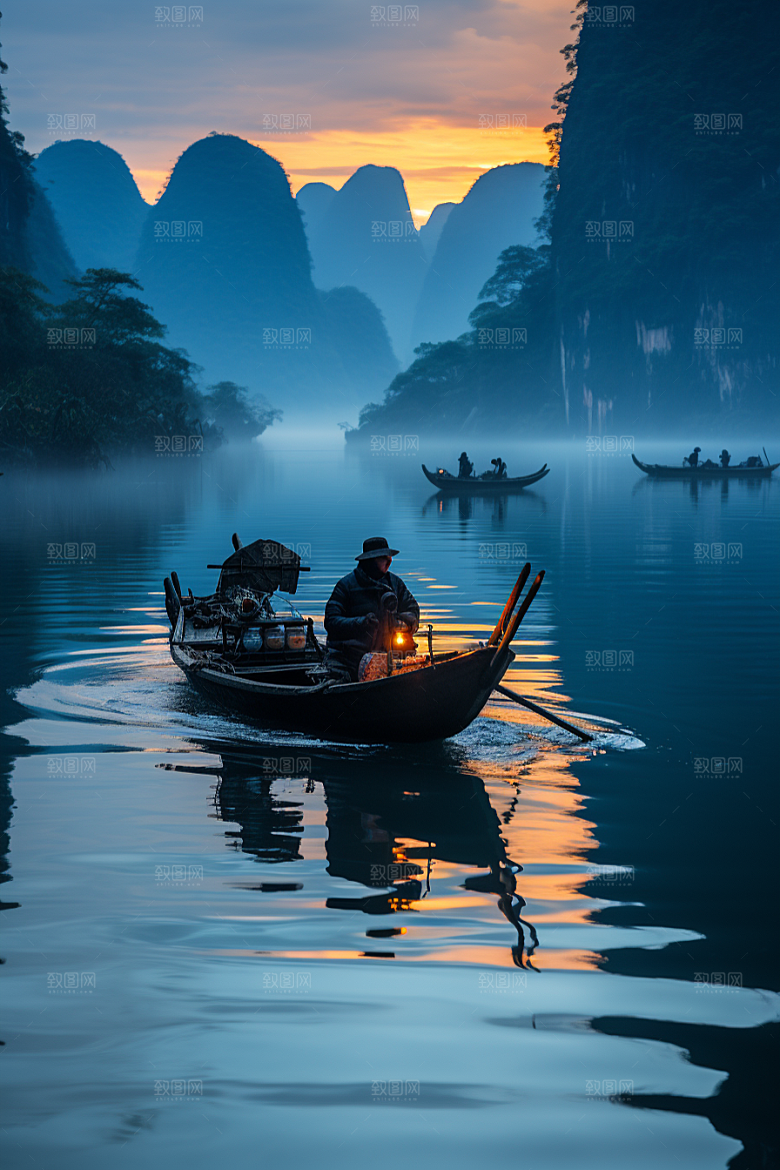 桂林山水广西旅行摄影图